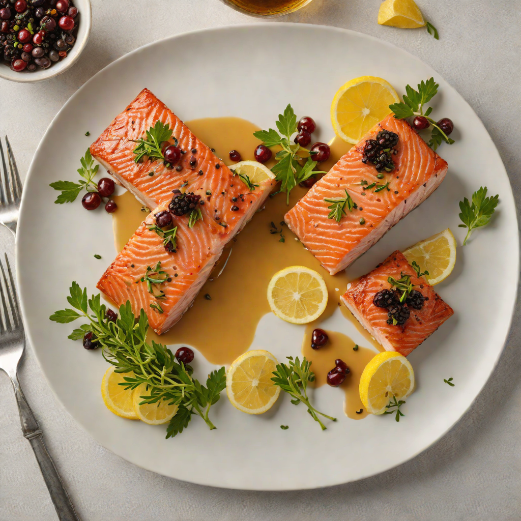 Baked Tasmanian Pepperberry Salmon with Lemon Myrtle Butter