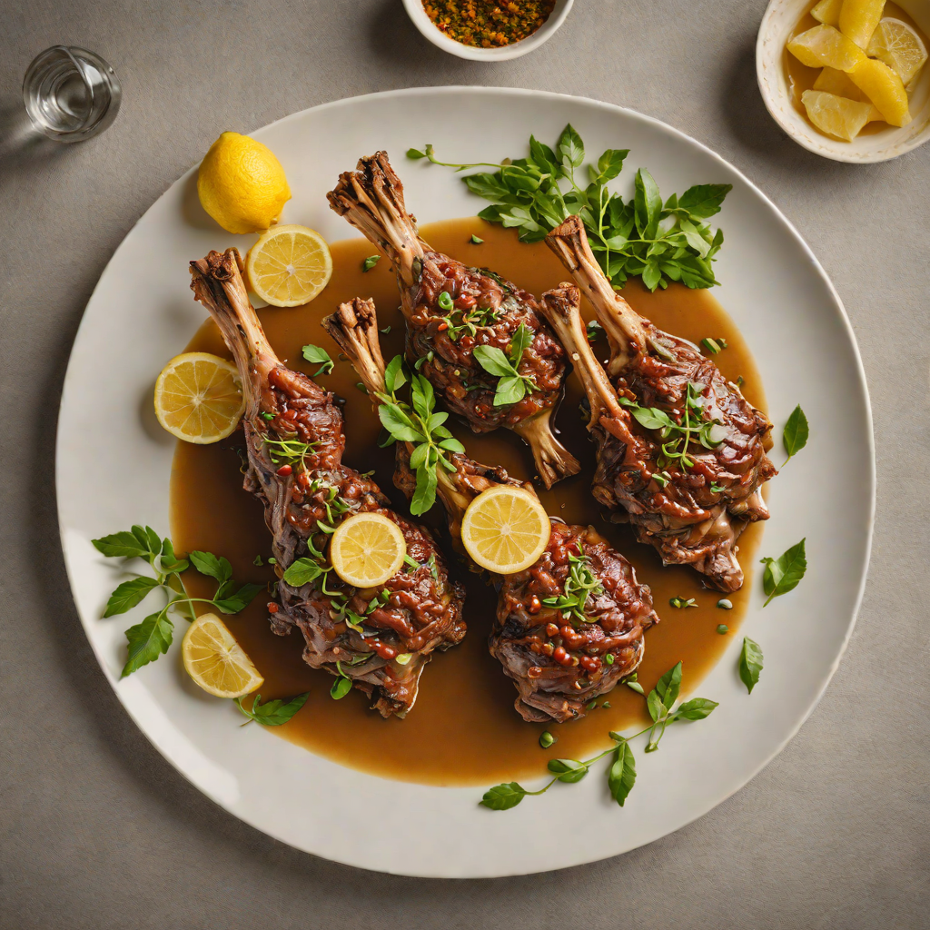Slow-Cooked Lamb Shanks with Native Lemon Myrtle