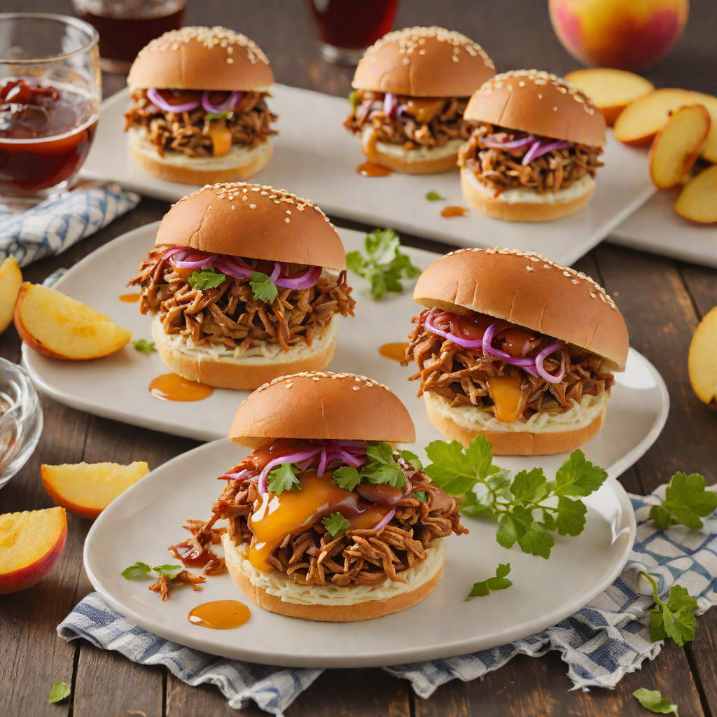 Smoky Peach BBQ Pulled Pork Sliders