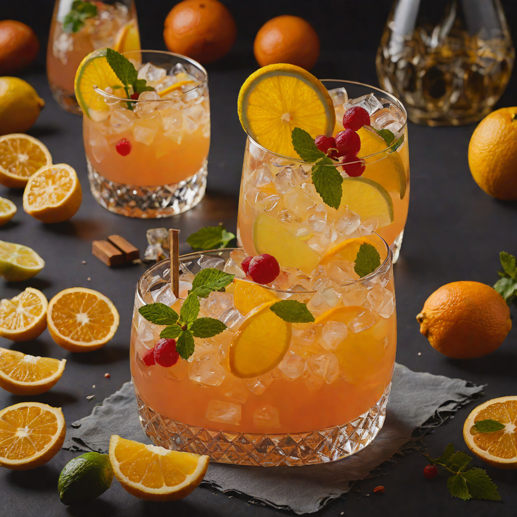 Citrus-Spiced Rum Punch with Tropical Fruits