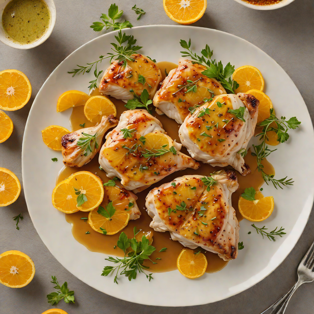 Pan-Seared Chicken with Tangy Orange and Herb Glaze