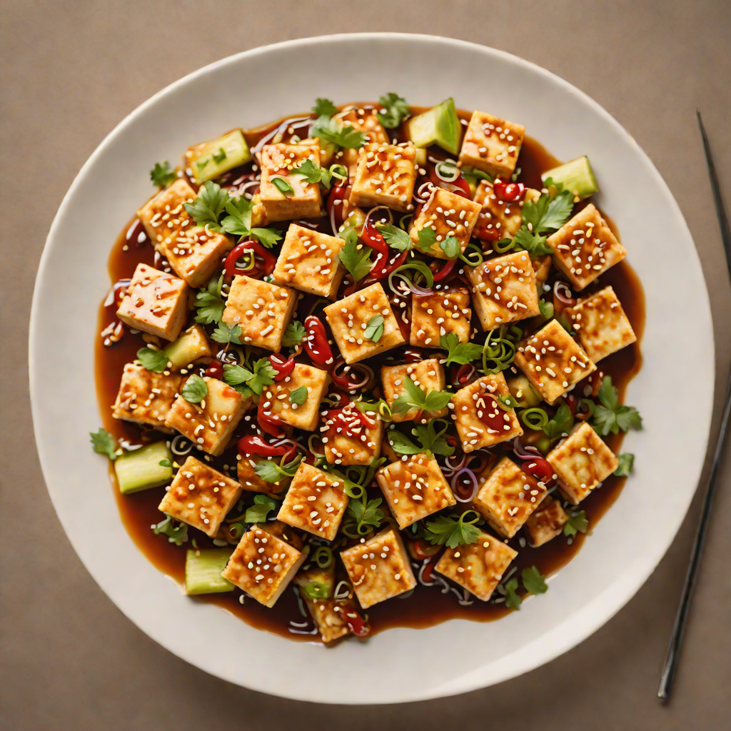 Stir-Fried Tofu with Spicy Garlic and Soy Sauce