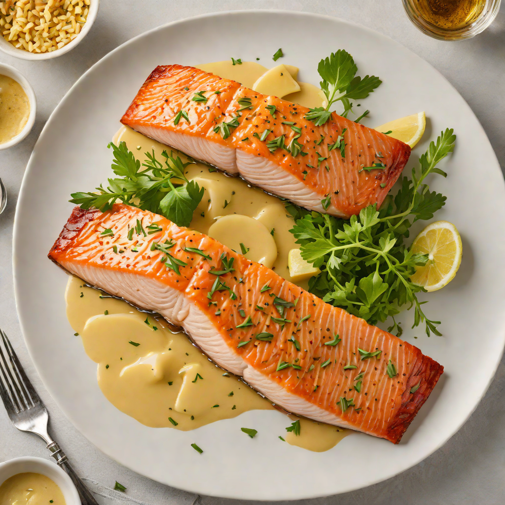 Oven-Roasted Salmon with Garlic and Dijon Mustard Glaze