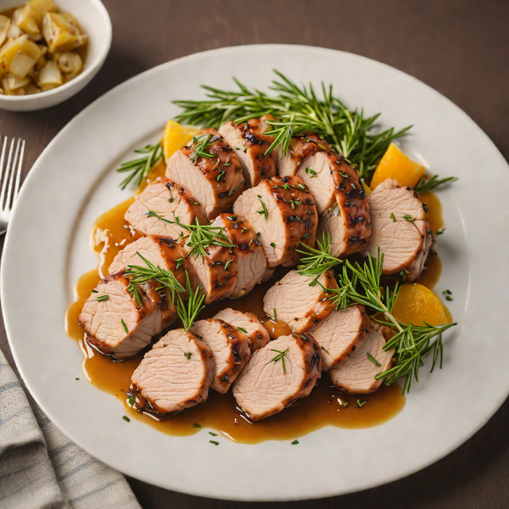 Citrus-Glazed Pork Tenderloin with Garlic and Rosemary