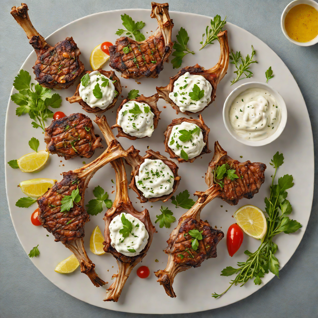 Mediterranean Herb-Roasted Lamb Chops with Tzatziki