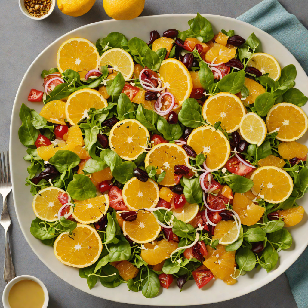 Half-and-Half Citrus Salad with Honey Vinaigrette