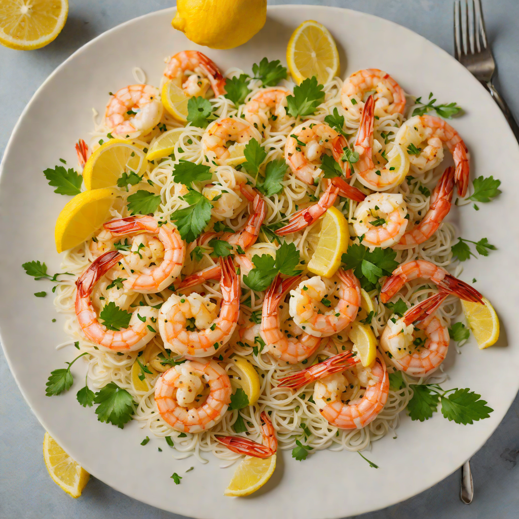 Sautéed Snowy Egret-Style Lemon Garlic Shrimp