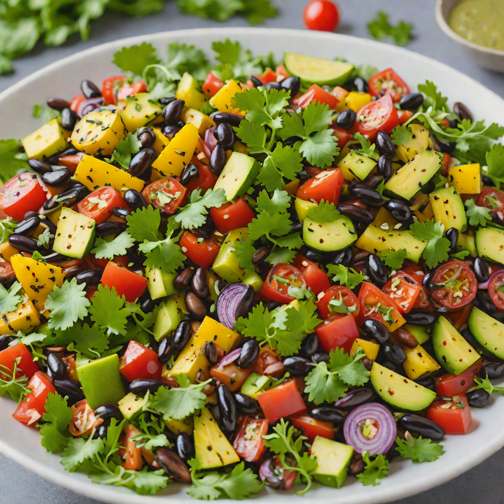 Tex-Mex Grilled Vegetable and Black Bean Salad with Cilantro Lime Dressing