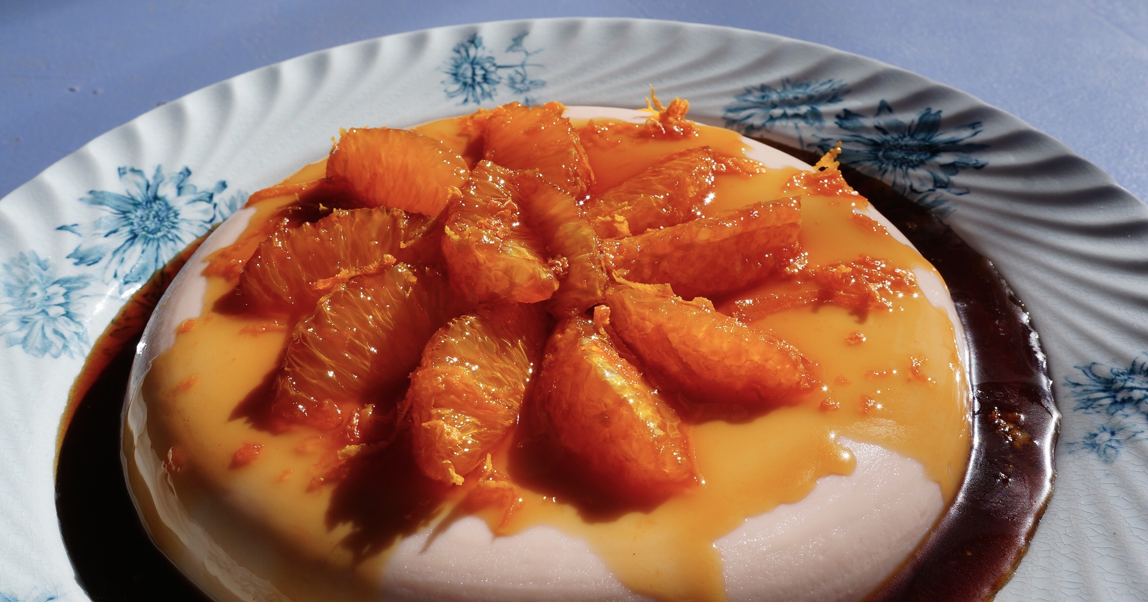 Aperol-Orange Panna Cotta with Citrus Zest