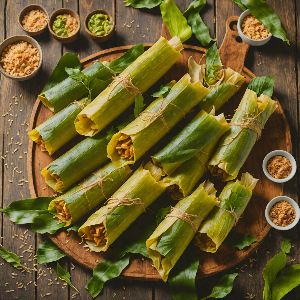 Sweet Plantain Tamales Wrapped in Banana Leaves