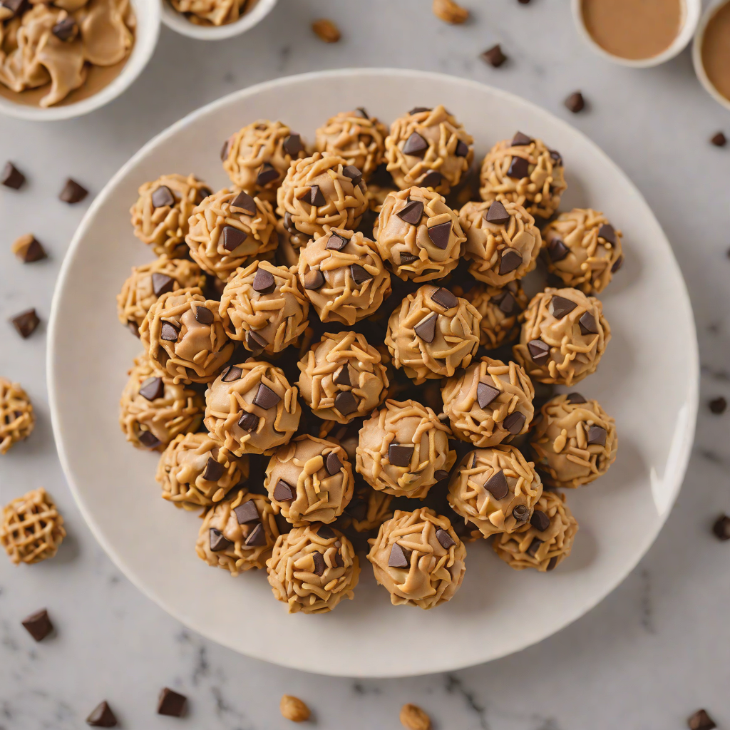 No-Bake Peanut Butter Energy Bites with Chocolate Chips
