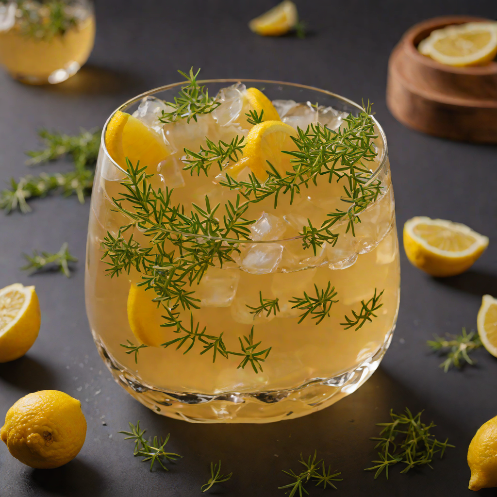 Honey-Lemon Herbal Tea with Thyme and Ginger