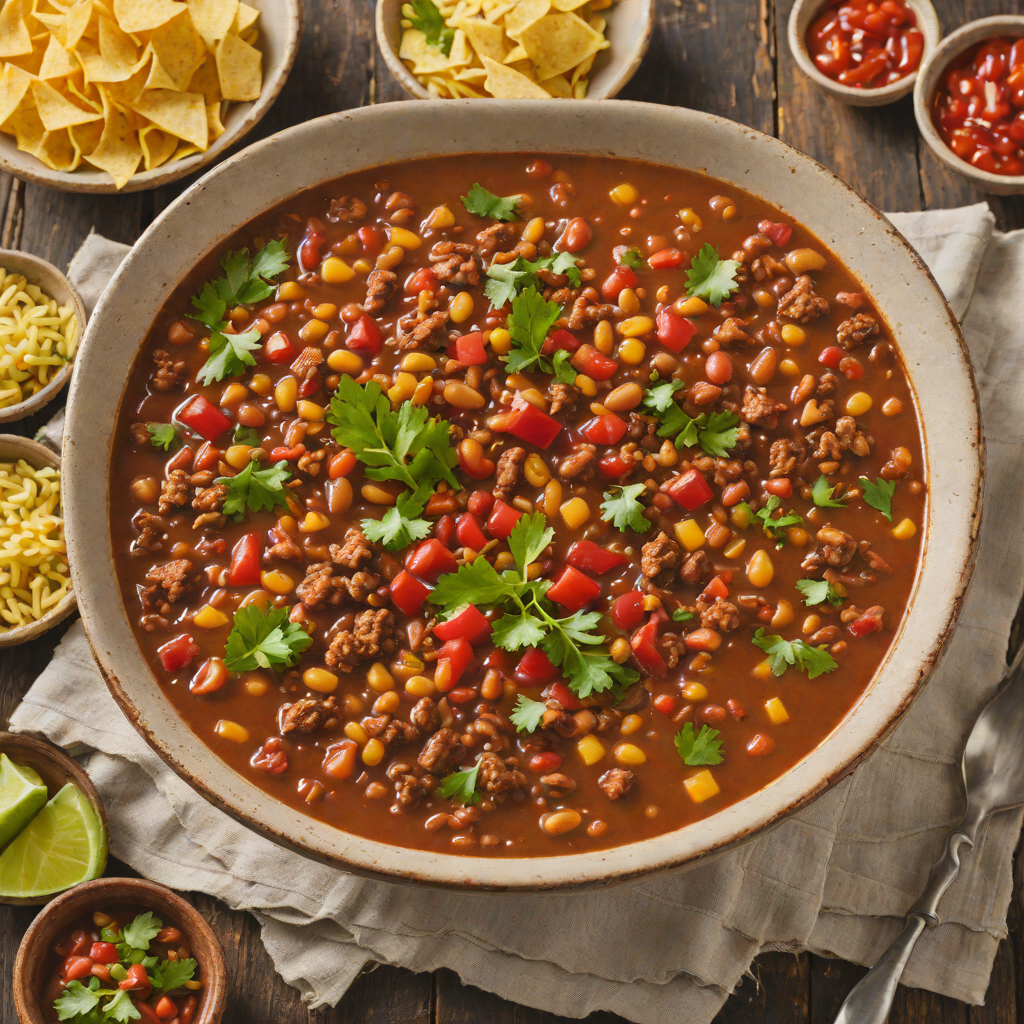 Tex-Mex Chili with Pinto Beans and Ground Beef