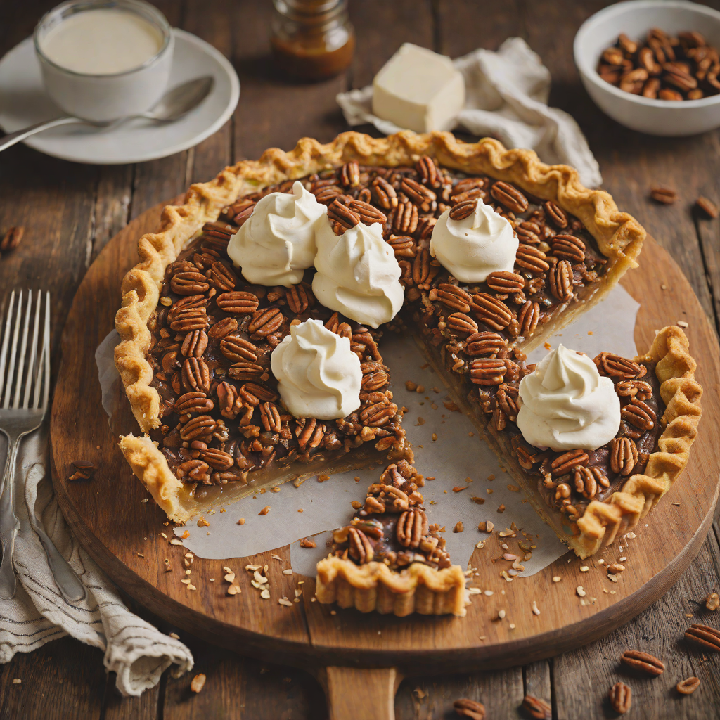 Texan-Style Pecan Pie with Bourbon Whipped Cream