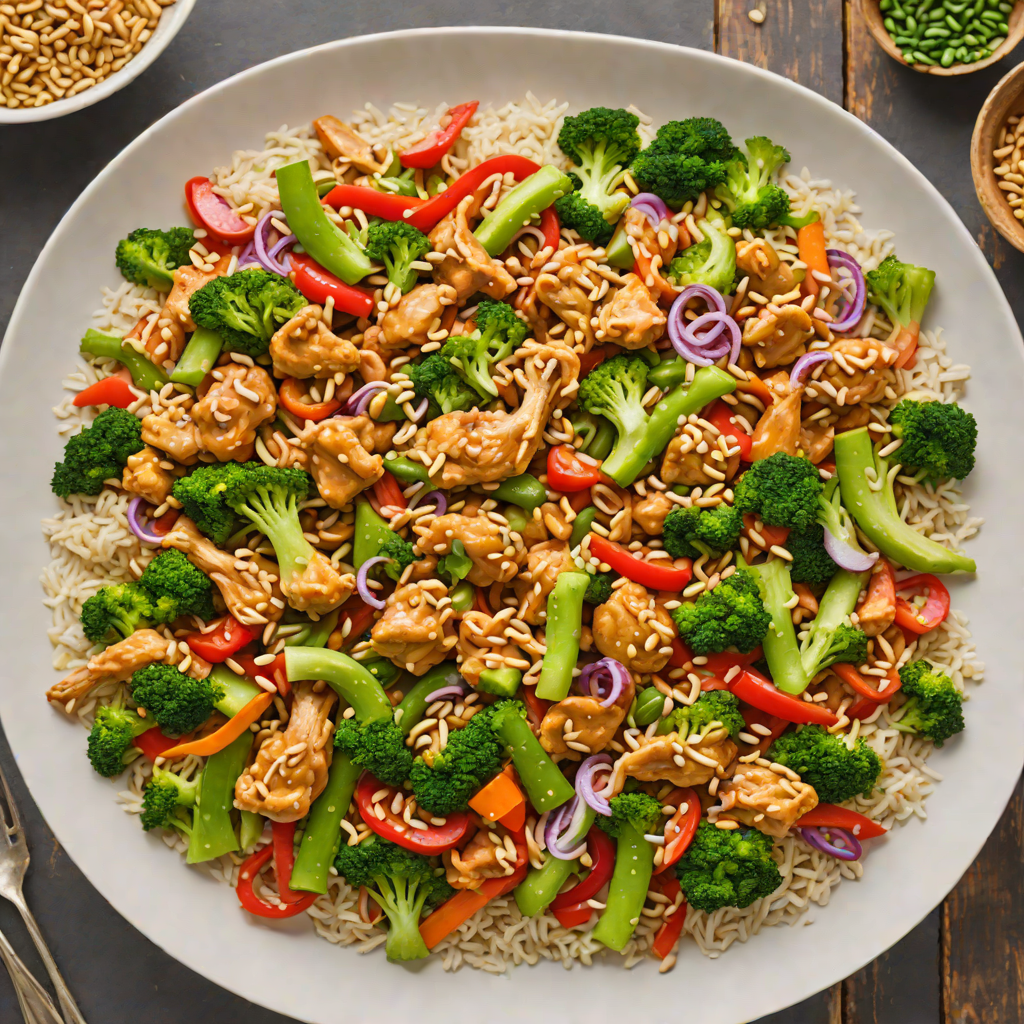 One-Pot Spicy Peanut Chicken and Vegetable Stir Fry