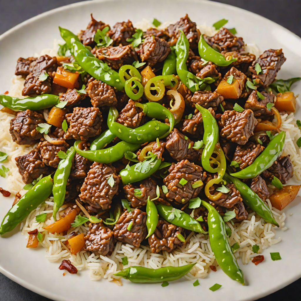 Sautéed Spiced Beef Tibs with Onions and Green Chilies