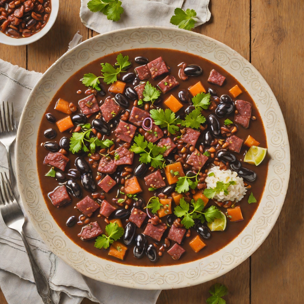Slow-Cooked Black Bean Feijoada with Smoked Sausage