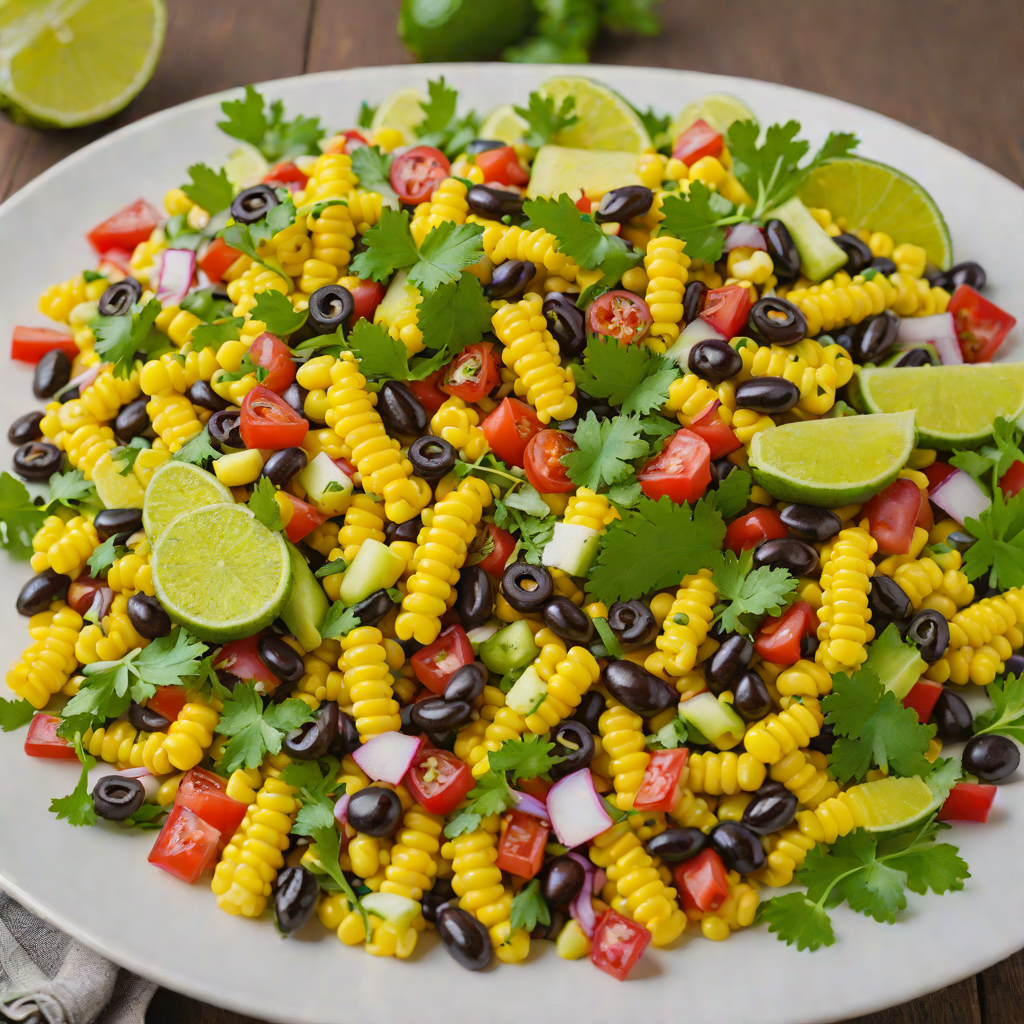 Tex-Mex Corn and Black Bean Salad with Lime Vinaigrette