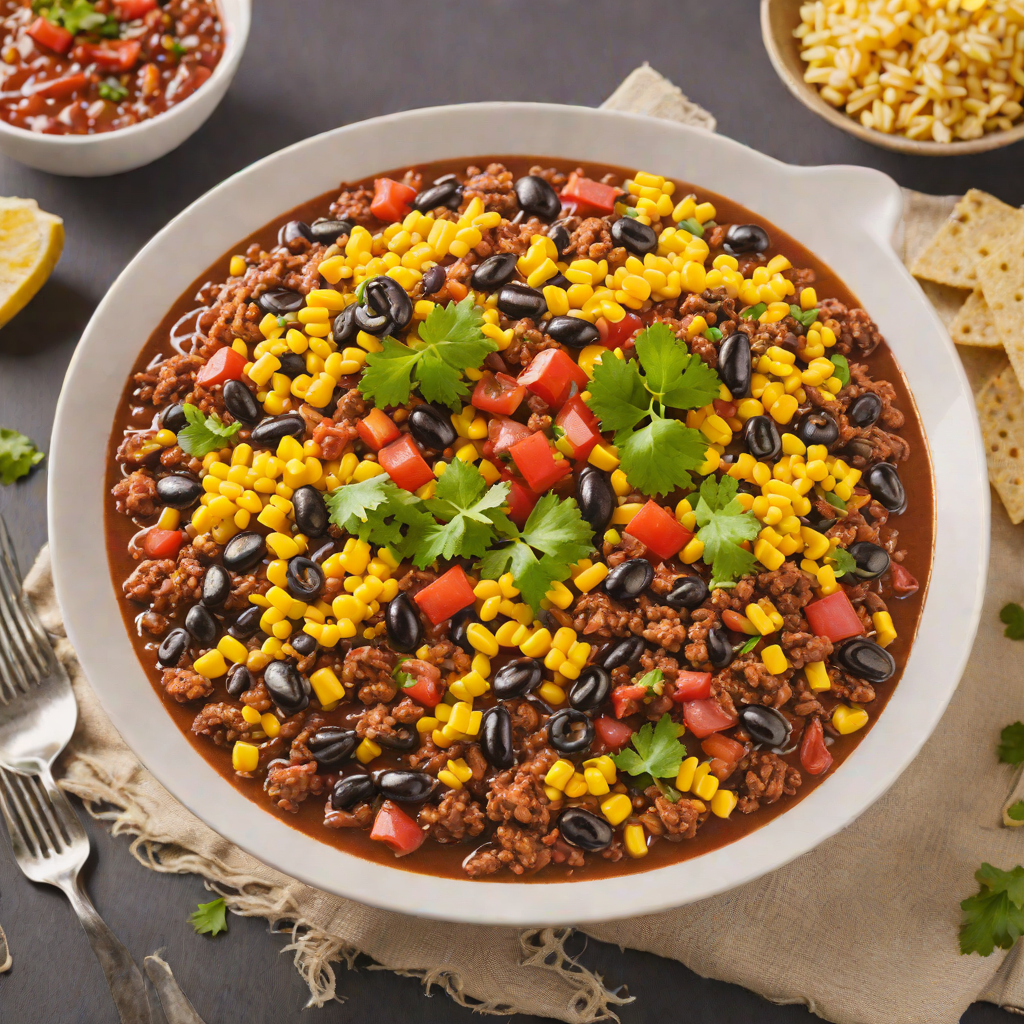 Texan Chili Con Carne with Black Beans and Corn