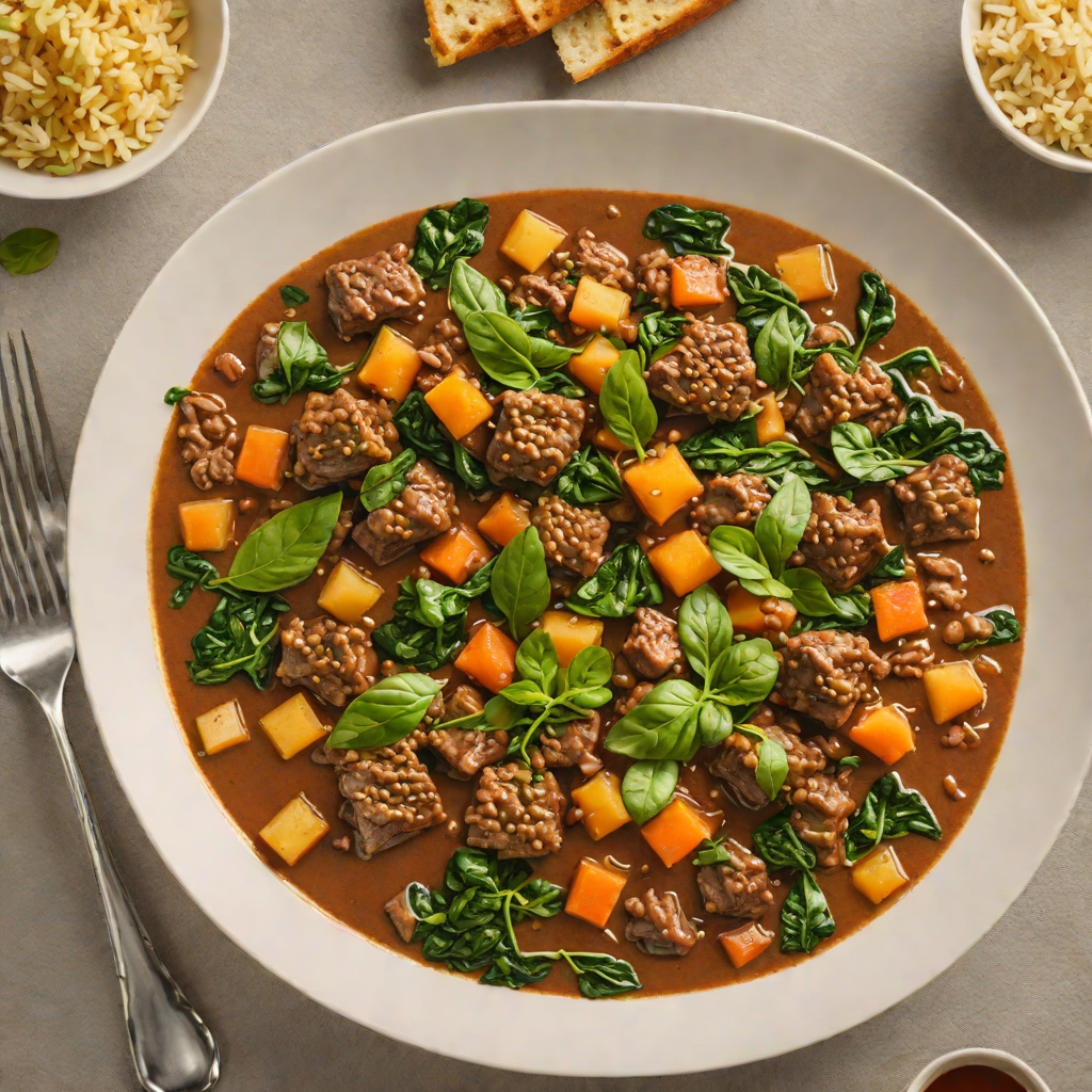 Slow-Cooked Tanzanian Beef Stew with Cassava and Spinach