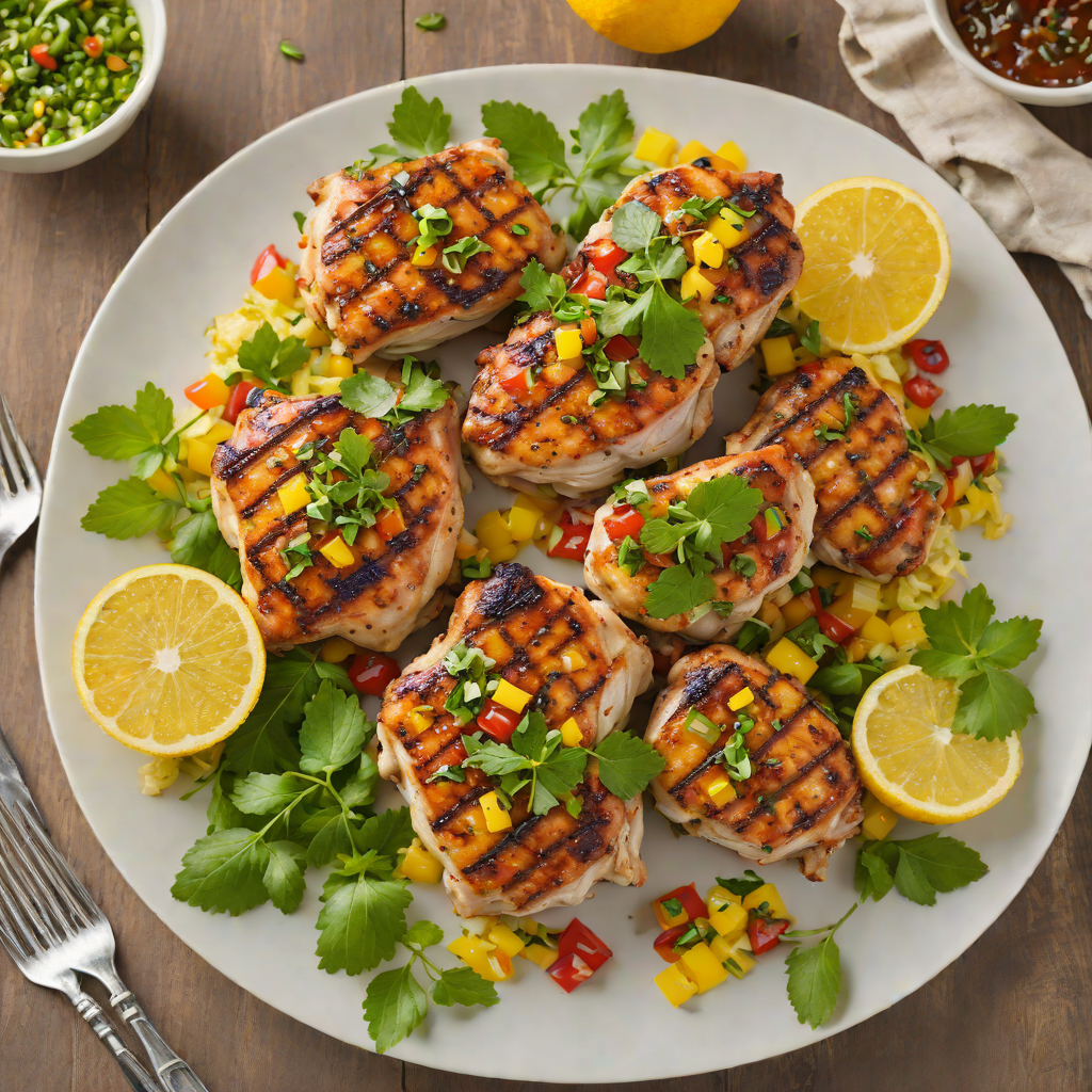 Citrus-Glazed Grilled Chicken Thighs with Summer Herb Salsa