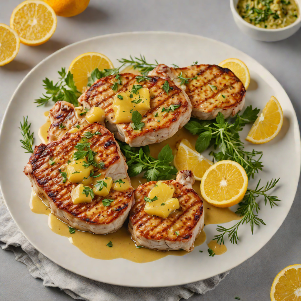 Pan-Seared Pork Chops with Bitter Herb and Citrus Sauce