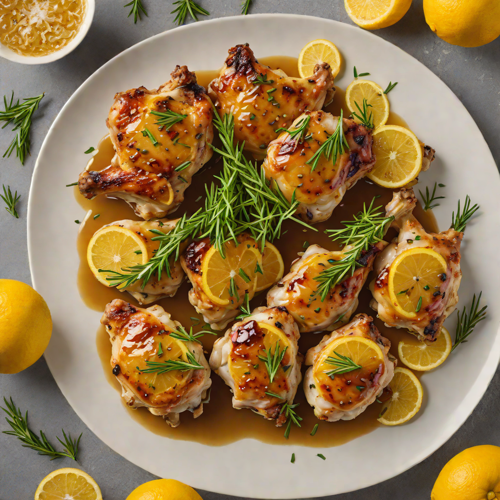 Citrus-Honey Imbibed Chicken Thighs with Rosemary