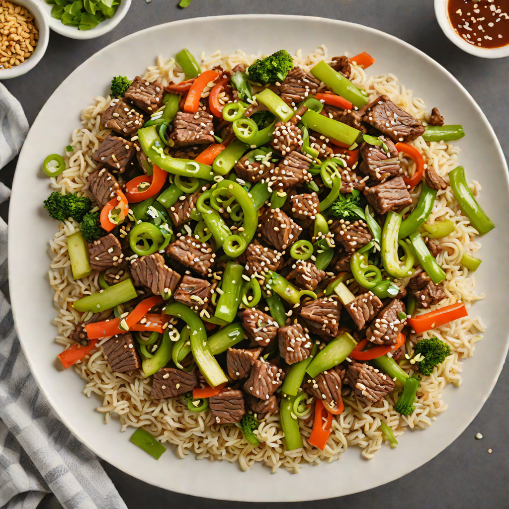 Spiced Korean-Inspired Beef Stir Fry with Scallions