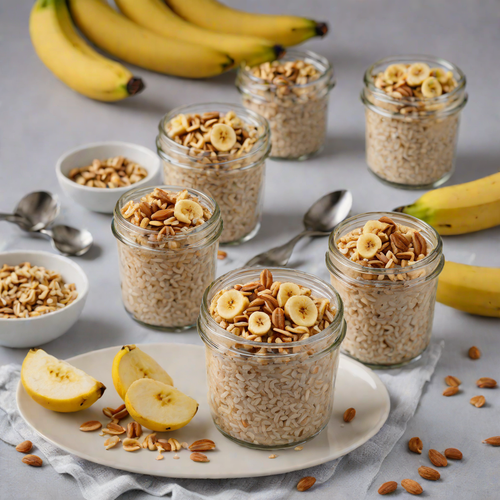 Overnight Oat Breakfast Jars with Banana and Peanut Butter