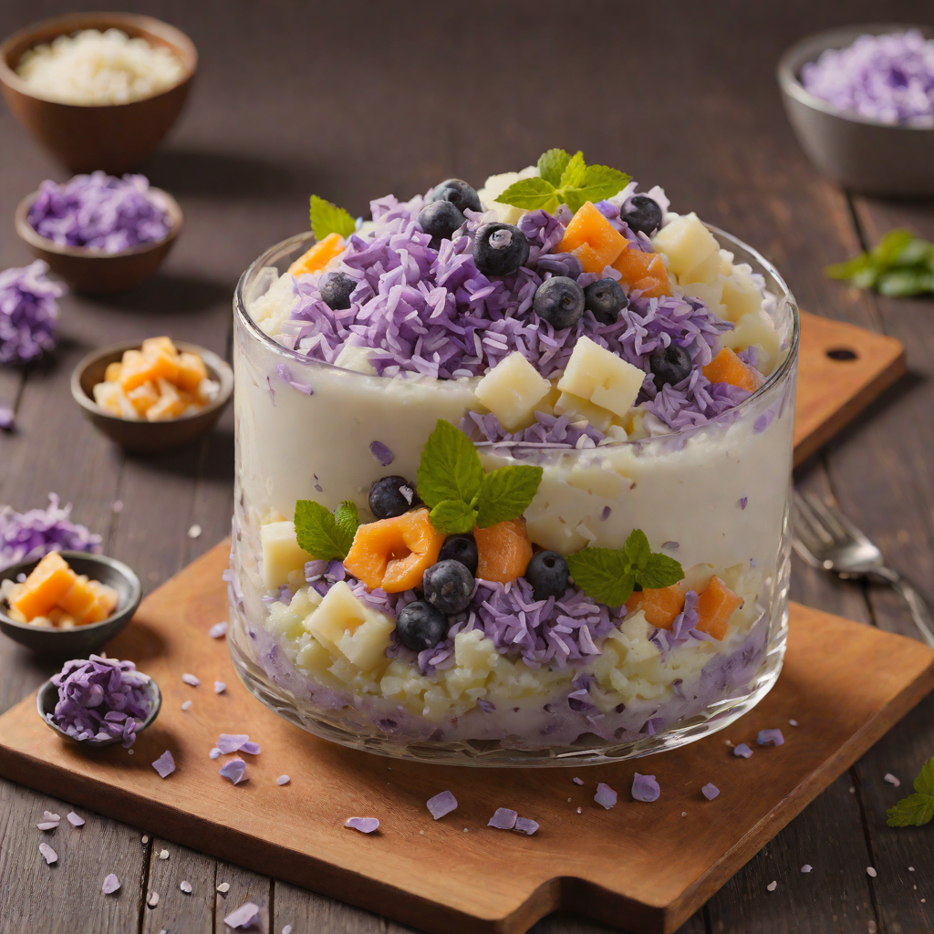 Halo-Halo Shaved Ice Dessert with Ube and Sweet Beans