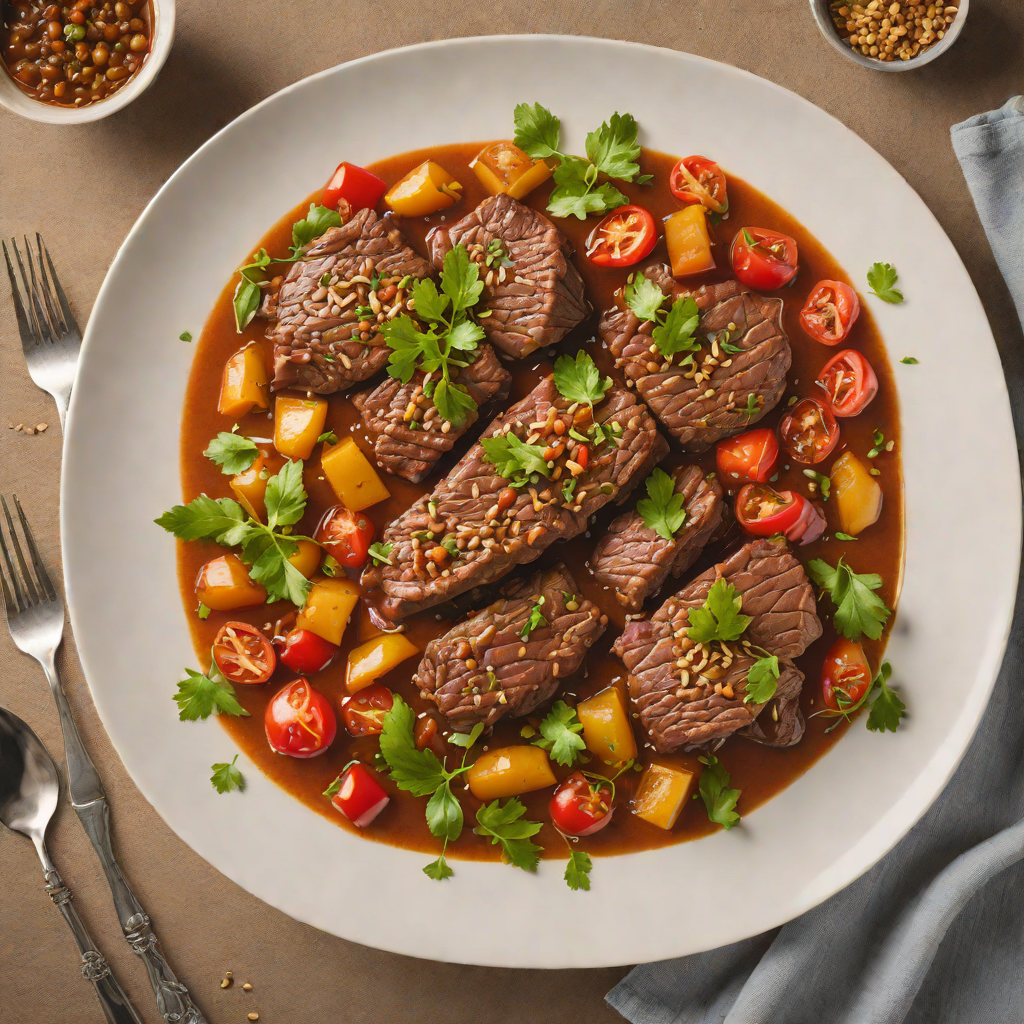Slow-Cooked Spanish Beef with Tomatoes and Garlic