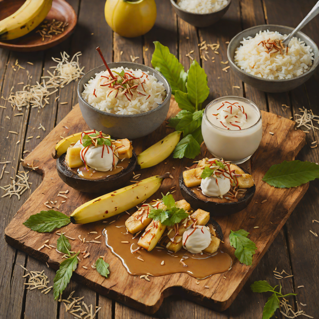 Tiki Torched Banana Foster with Coconut Rum Sauce
