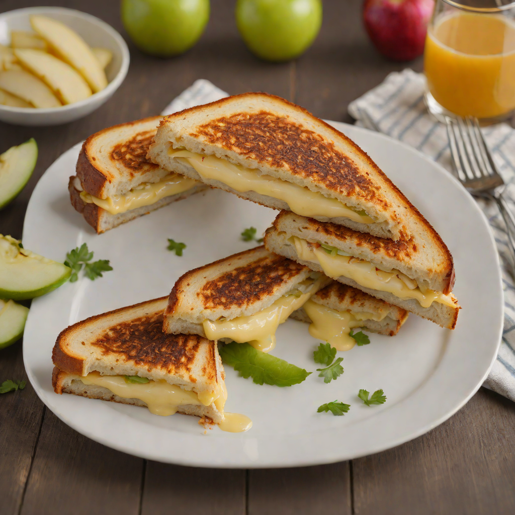 Grilled Wisconsin Cheese and Apple Sandwich with Maple Mustard