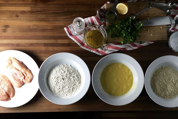 Crispy Herb-Crusted Chicken with Lemon Dill Sauce