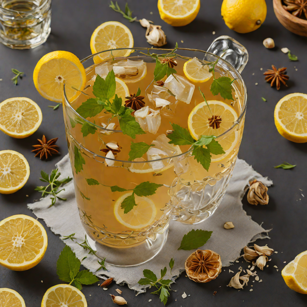 Honey-Lemon-Garlic Herbal Tea for Soothing Sore Throat