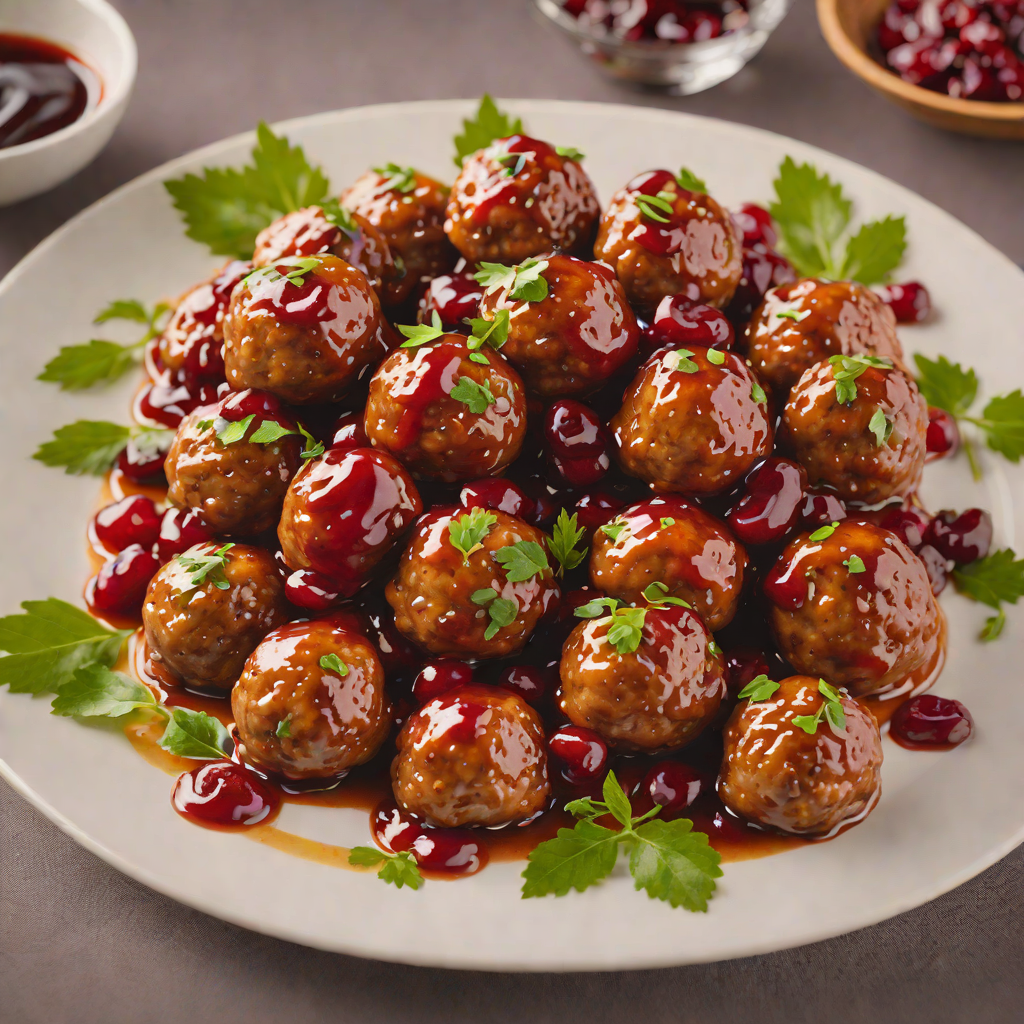 Maple-Glazed Turkey Meatballs with Wisconsin Cranberry Sauce