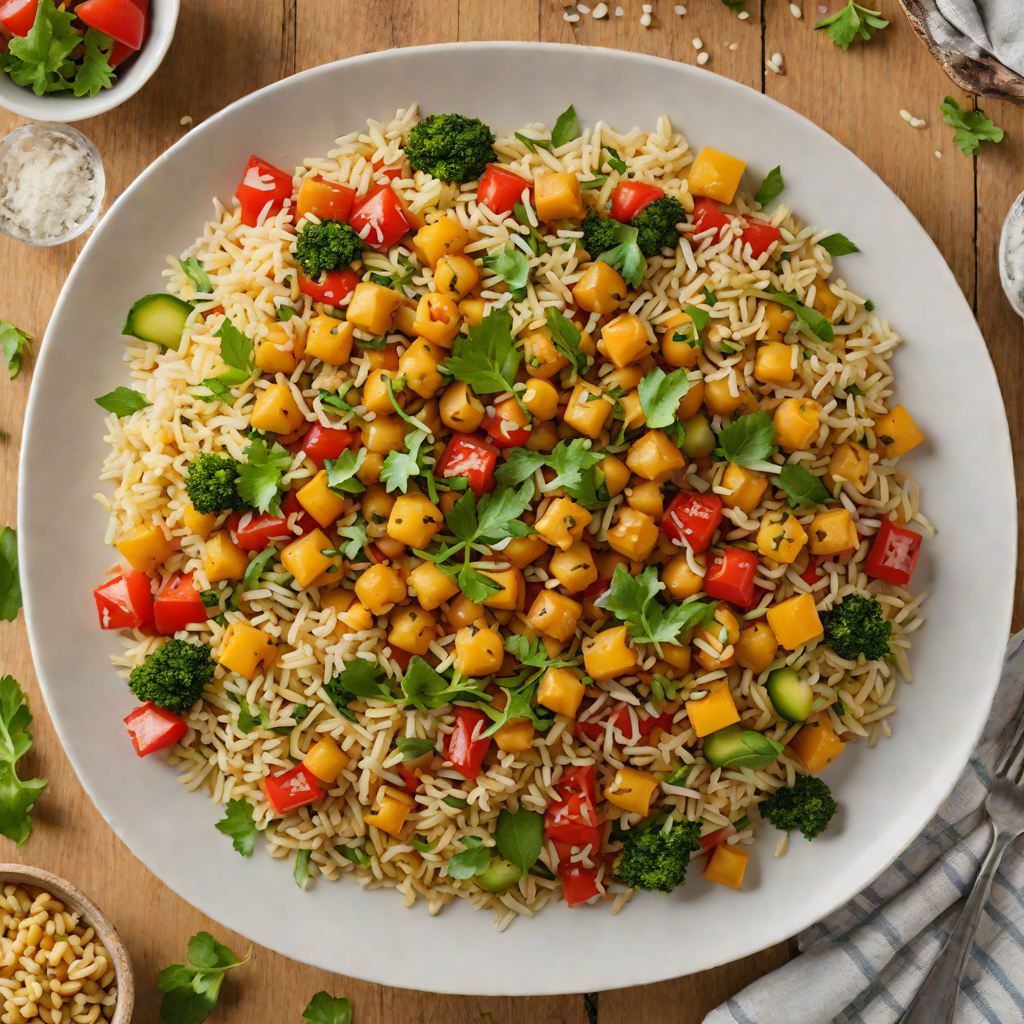 Oven-Baked Mediterranean Chickpea and Vegetable Rice Bowl