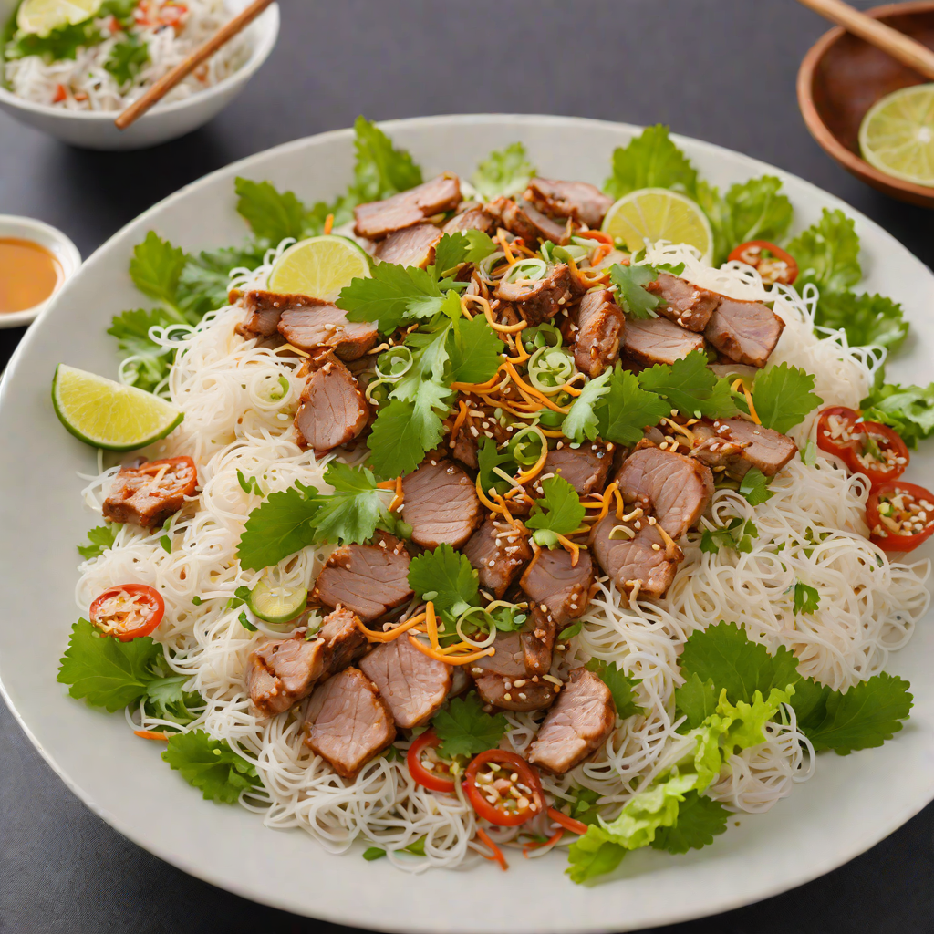Vietnamese-Style Rice Vermicelli Salad with Grilled Pork
