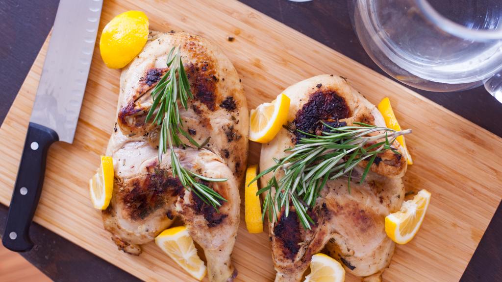 Bitter Herb Chicken with Lemon & Rosemary Glaze
