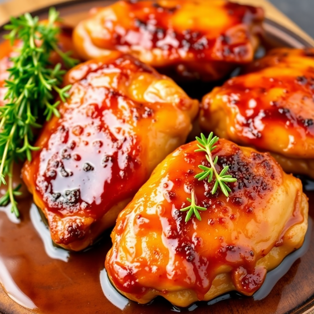 Honey-Marmalade Glazed Scotch Whisky Chicken Thighs