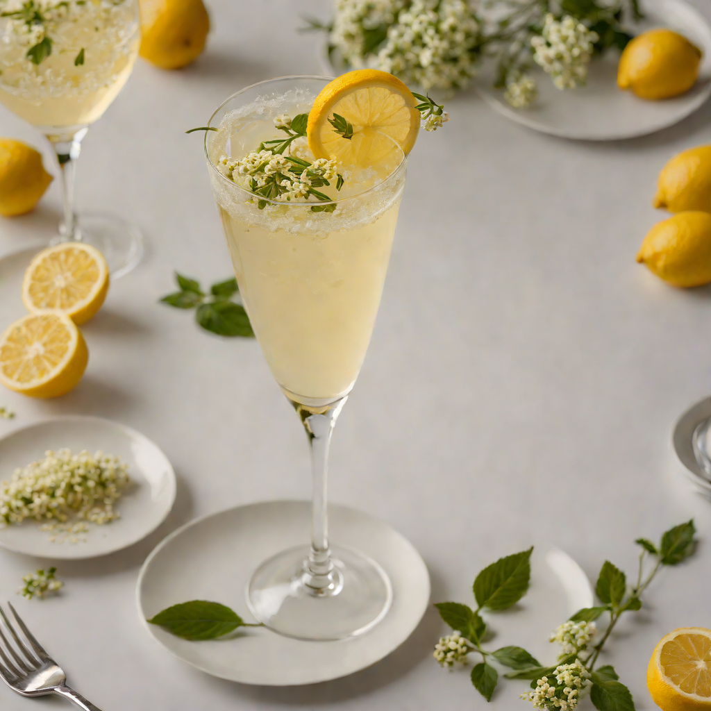 Shaken French 75 with Elderflower Twist