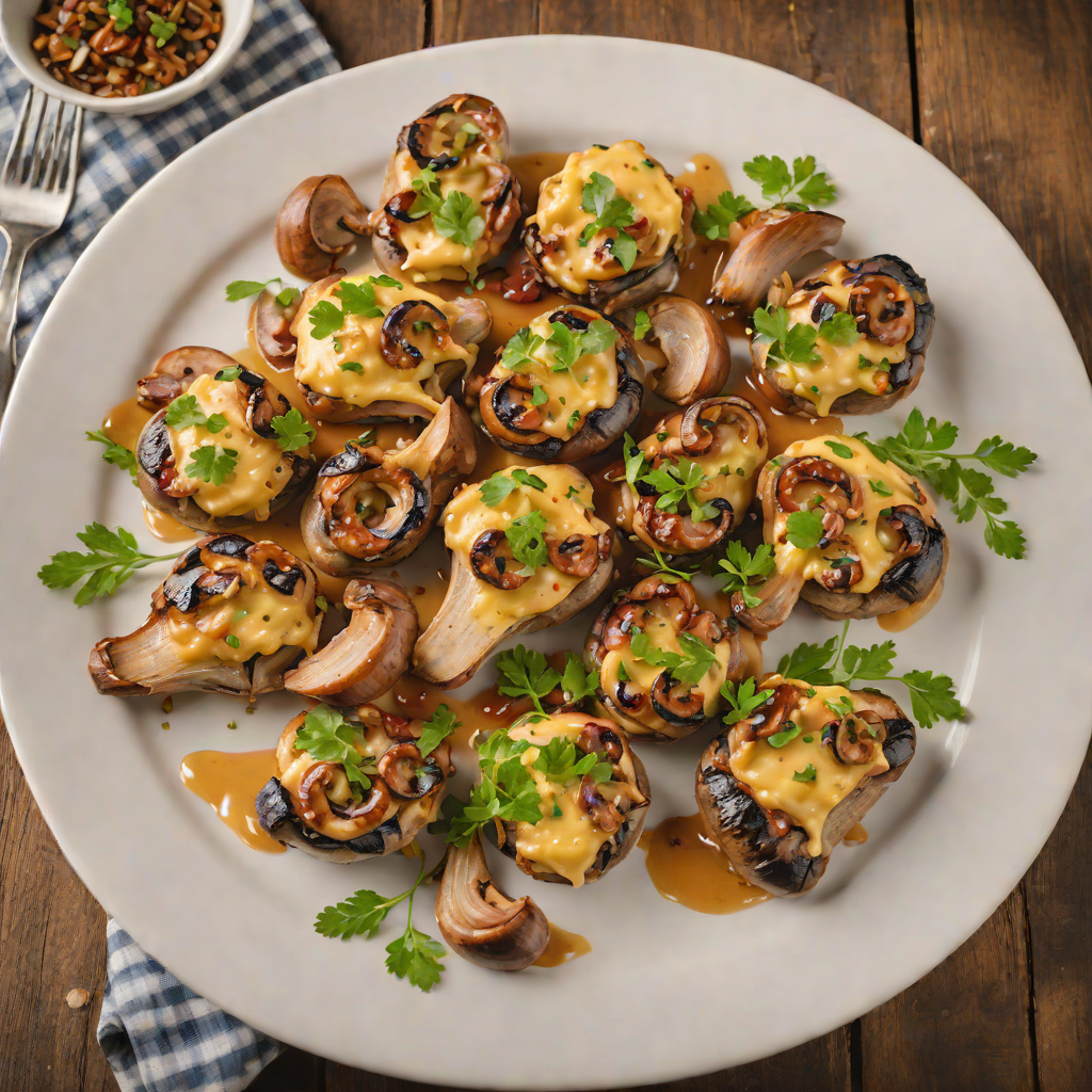 Baked Wisconsin Cheese and Sausage Stuffed Mushrooms