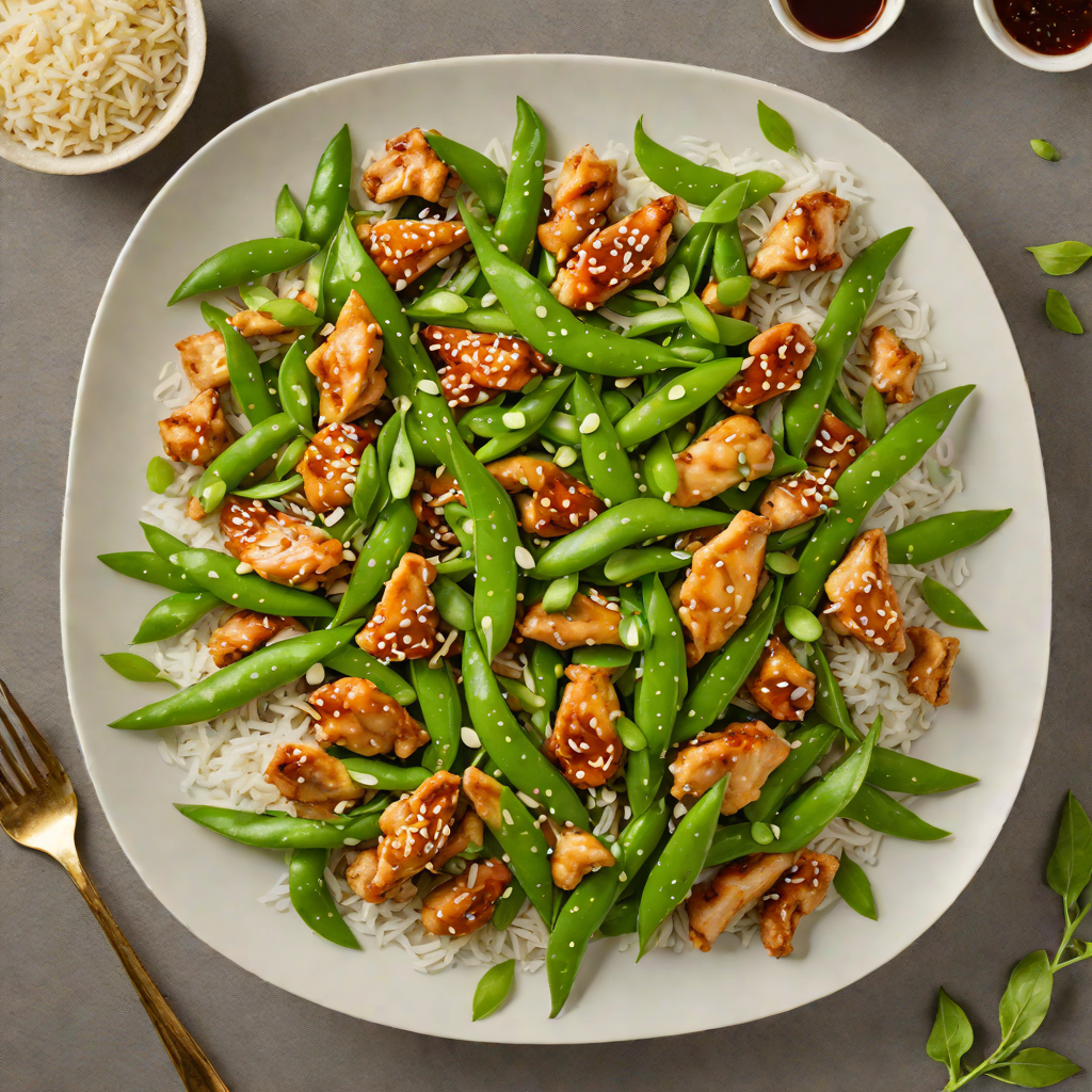 Stir-Fried Ginger Chicken with Snow Peas and Scallions