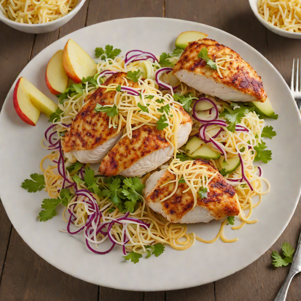 Pan-Seared Chicken with Wisconsin Cheddar and Apple Slaw