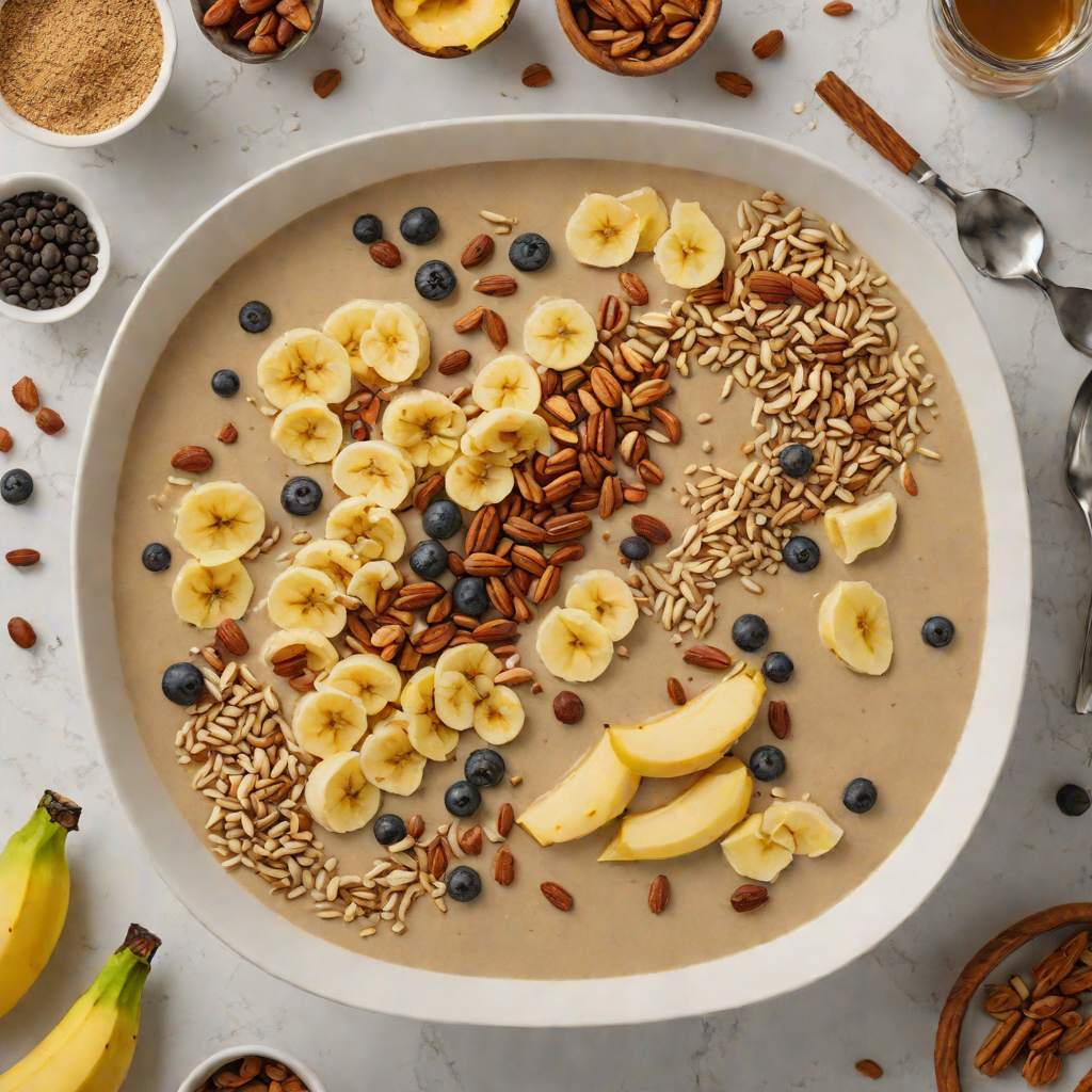 Black Rum-Spiced Banana Smoothie Bowl