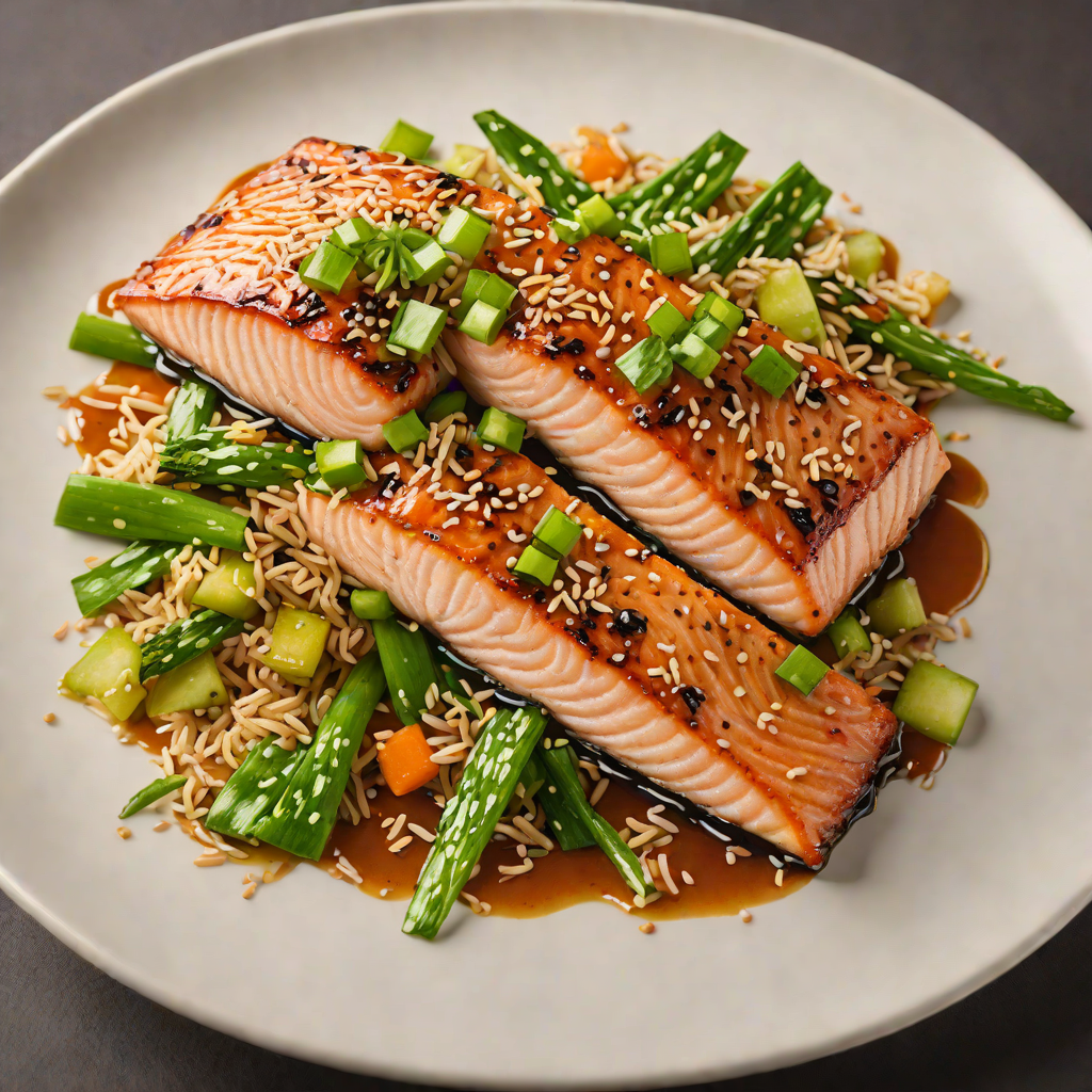 Japanese Miso-Glazed Salmon with Scallions and Sesame