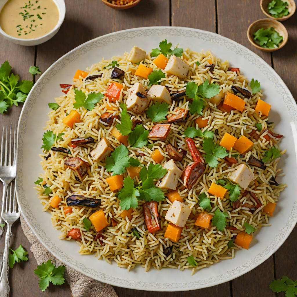 Kashmiri-style Vegetable Yakhni Pulao with Spiced Yogurt Broth