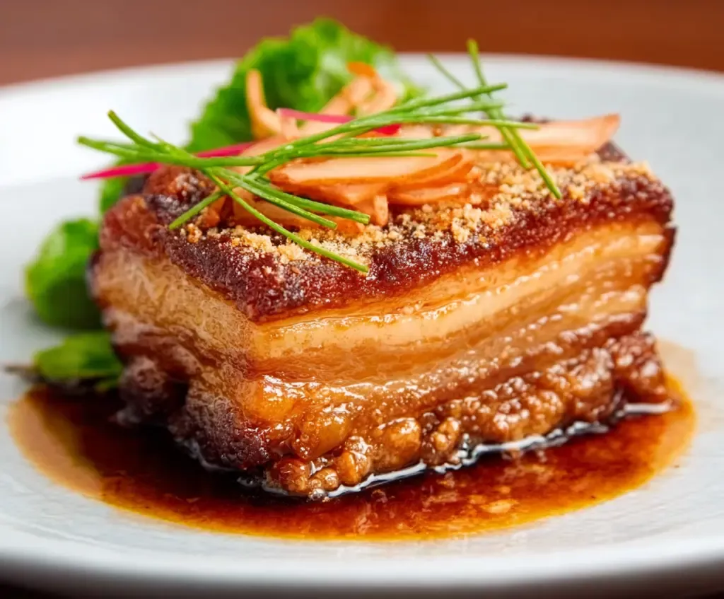 Niles-Style Crispy Orange Glazed Pork Belly