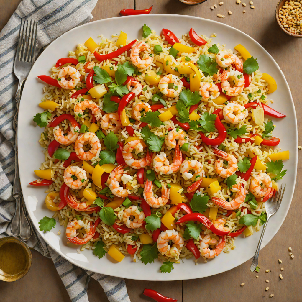 Sautéed Shrimp and Cauliflower Rice Stir-Fry with Bell Peppers
