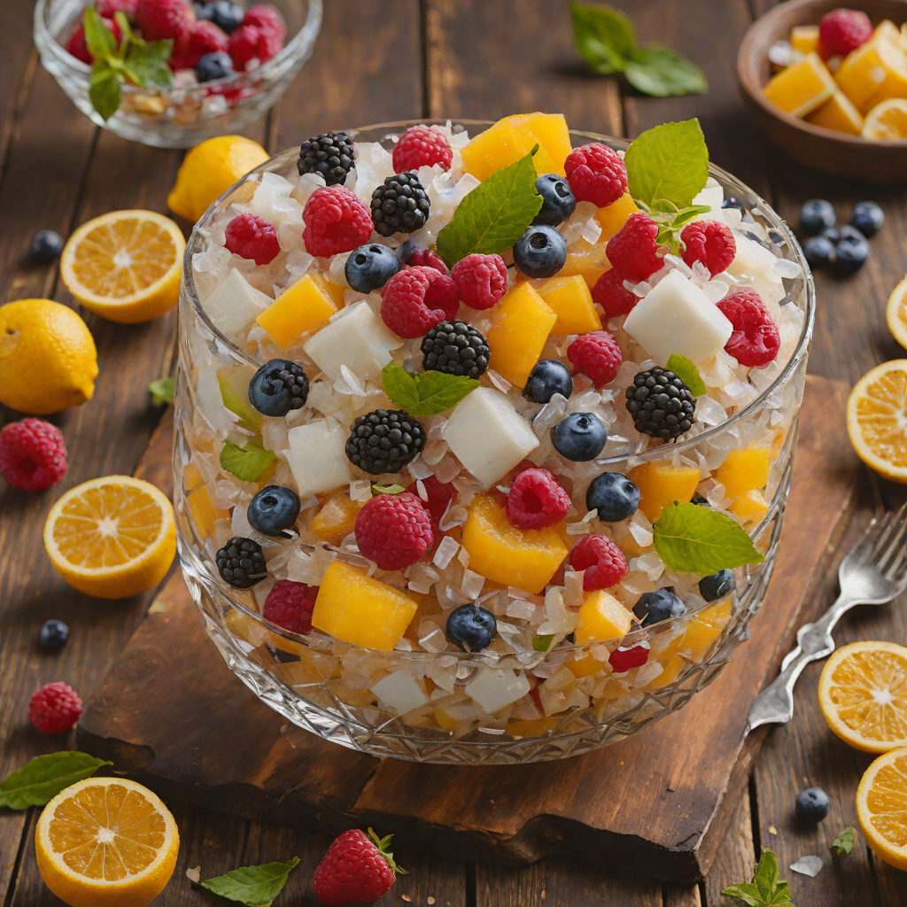 Halo-Halo with Crushed Ice and Sweetened Fruits